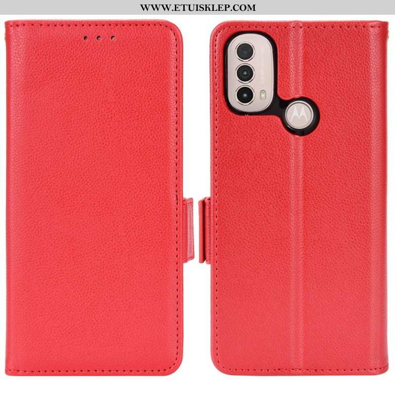 Etui Folio do Moto E40 / E30 / E20 Skórzany Futerał Flap Double Nowe Kolory